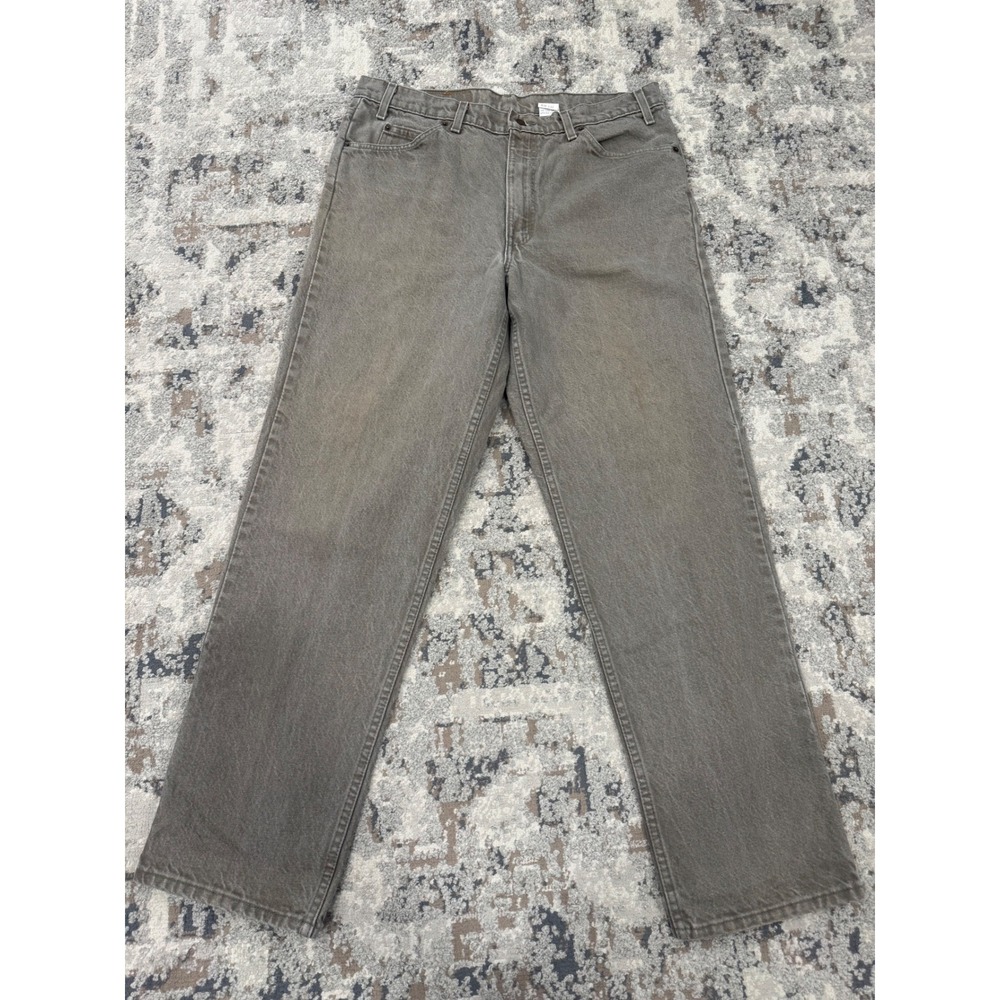 Vintage Levis‎ 550 Relaxed Fit Jeans Mens 38x32 Olive Brown Faded Denim USA 1997